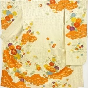 Authentic Japanese Silk Furisode Kimono